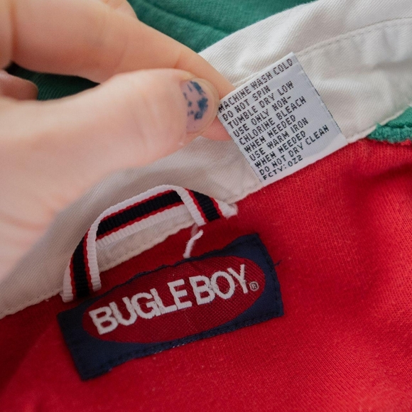 Bugle Boy Green and Navy Jersey with Yellow Stripes - Picture 8 of 8